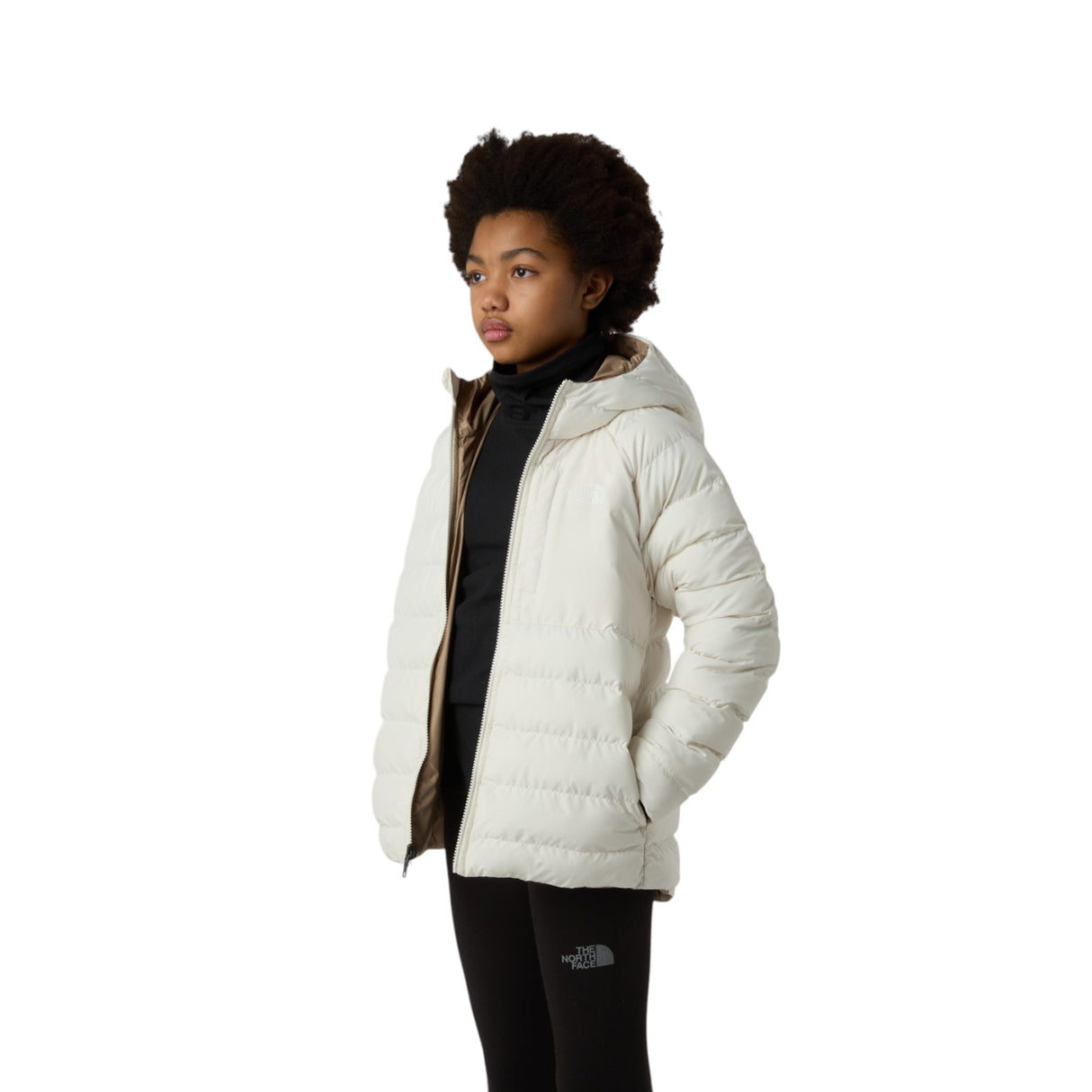 The North Face Girls' Reversible Perrito Hooded Jacket Slate Moss / Age 5-6-Slate Moss / Age 7-8-Slate Moss / Age 9-10-Slate Moss / Age 11-12-Slate Moss / Age 14-16 #- 53 Degrees North 