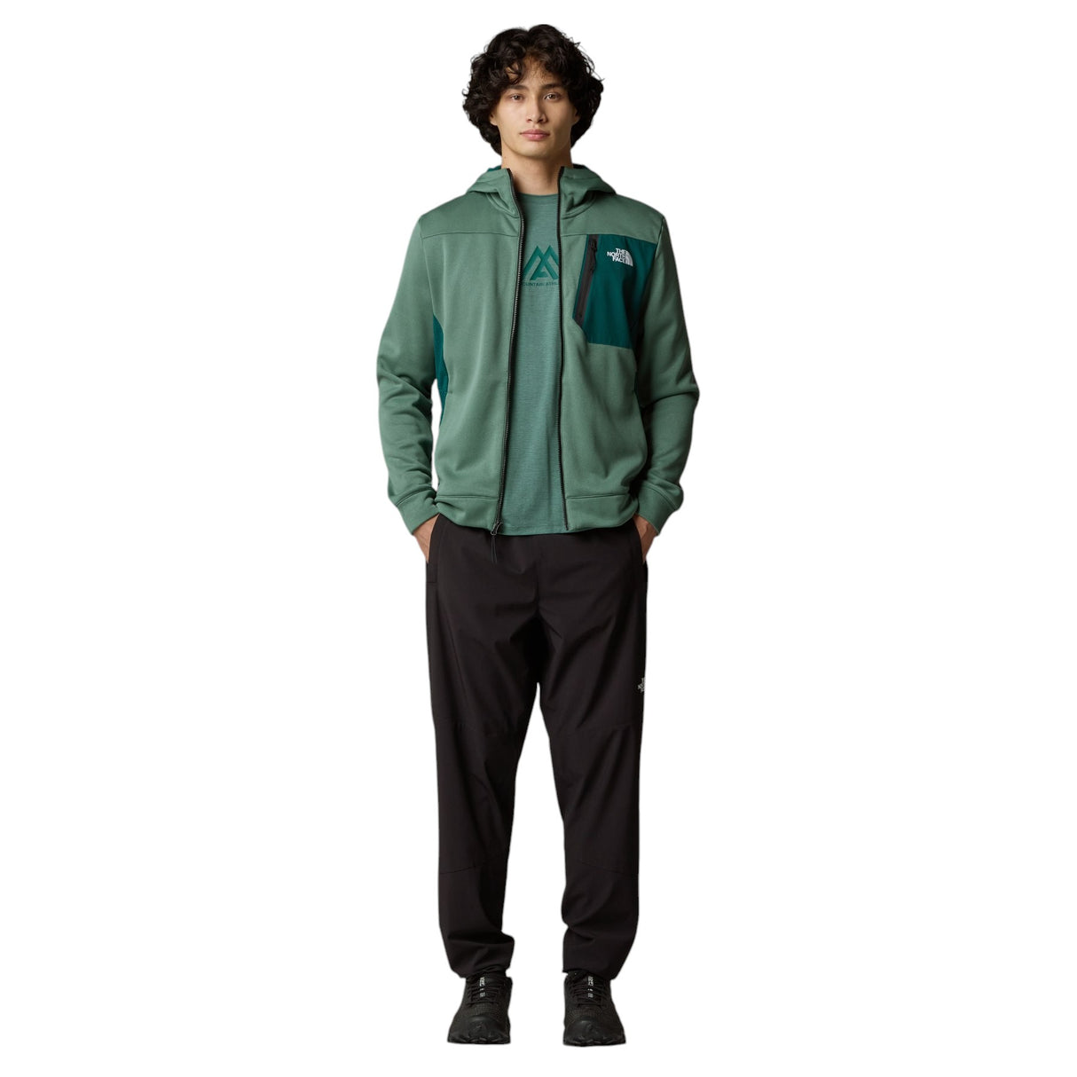 The North Face Men's Mountain Athletics Full Zip Fleece Jacket Duck Green/Deep Nori / Small-Duck Green/Deep Nori / Medium-Duck Green/Deep Nori / Large-Duck Green/Deep Nori / X-Large-Mystic Haze/Pearl Mist / Small #- 53 Degrees North 