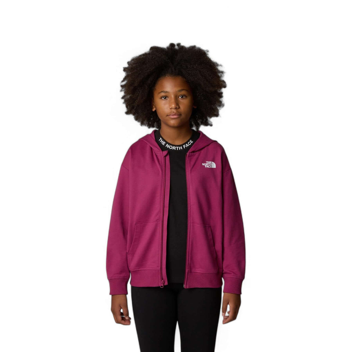 The North Face Girls' Full Zip Oversize Light Hoodie Cyber Berry / Age 7-8-Cyber Berry / Age 9-10-Cyber Berry / Age 11-12-Cyber Berry / Age 14-16-Cyber Berry / Age 18-20 #- 53 Degrees North 