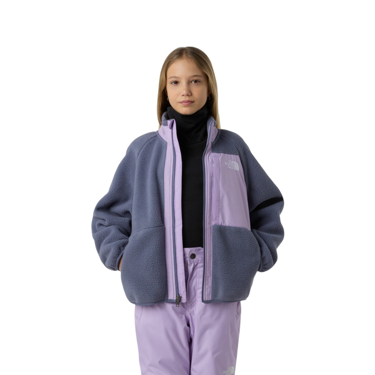 The North Face Girls' Yumiori Full Zip Jacket Twilight Galaxy/Lite Lilac / Age 5-6-Twilight Galaxy/Lite Lilac / Age 7-8-Twilight Galaxy/Lite Lilac / Age 9-10-Twilight Galaxy/Lite Lilac / Age 11-12-Twilight Galaxy/Lite Lilac / Age 14-16 #- 53 Degrees North 
