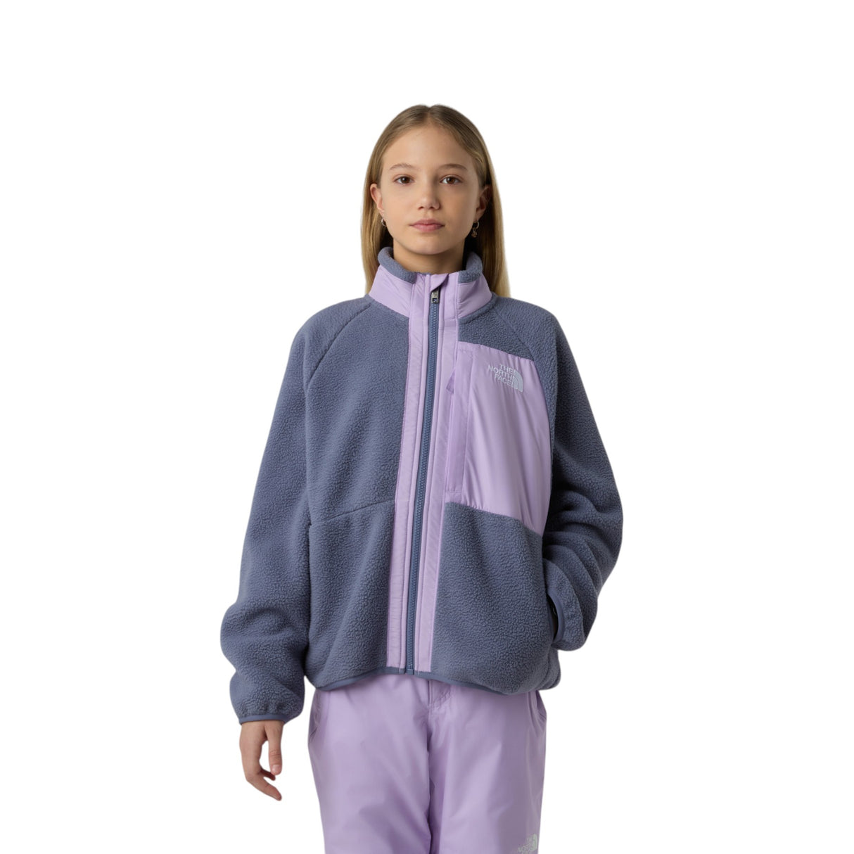 The North Face Girls' Yumiori Full Zip Jacket Twilight Galaxy/Lite Lilac / Age 5-6-Twilight Galaxy/Lite Lilac / Age 7-8-Twilight Galaxy/Lite Lilac / Age 9-10-Twilight Galaxy/Lite Lilac / Age 11-12-Twilight Galaxy/Lite Lilac / Age 14-16 #- 53 Degrees North 