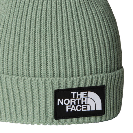 The North Face Kids' TNF Logo Box Cuffed Beanie Slate Moss-Meridian Blue/Nuptse Bear Patch-TNF Black #- 53 Degrees North 