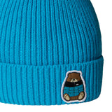 The North Face Kids' TNF Logo Box Cuffed Beanie Slate Moss-Meridian Blue/Nuptse Bear Patch-TNF Black #- 53 Degrees North 