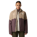 The North Face Women's Diablo Dynamic Zip-In Waterproof Jacket Mushroom Grey/Tawny Quartz / X-Small-Mushroom Grey/Tawny Quartz / Small-Mushroom Grey/Tawny Quartz / Medium-Mushroom Grey/Tawny Quartz / Large-Mushroom Grey/Tawny Quartz / X-Large #- 53 Degrees North 