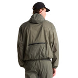 The North Face Men's TNF Red Box Packable Hooded Wind Jacket New Taupe Green / Small - 53 Degrees North
