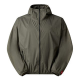 The North Face Men's TNF Red Box Packable Hooded Wind Jacket New Taupe Green / Small - 53 Degrees North