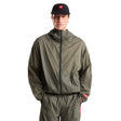 The North Face Men's TNF Red Box Packable Hooded Wind Jacket New Taupe Green / Small - 53 Degrees North