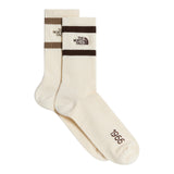 The North Face Everyday Crew Heritage Stripe Socks - 2 Pack Raw Undyed/Dark Chestnut / Medium - 53 Degrees North