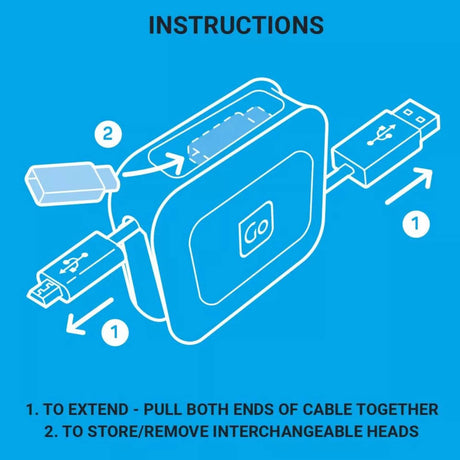 Go Travel 3 In 1 Retractable Connector Cable Default Title #- 53 Degrees North 
