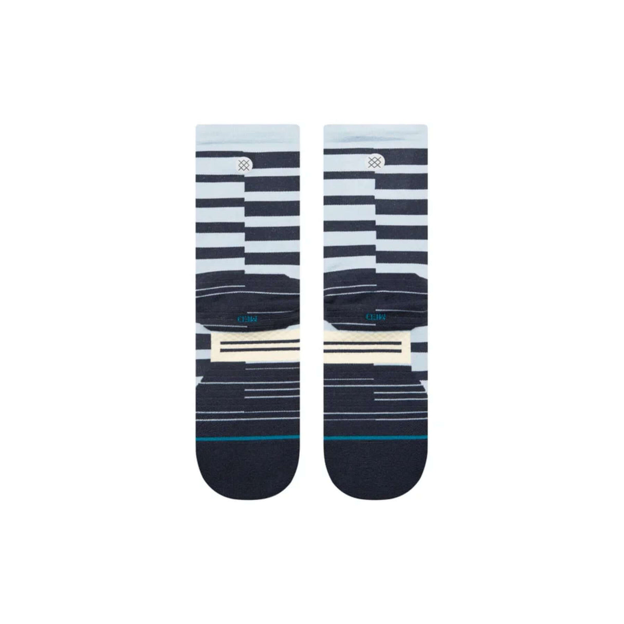Stance Zippin Light Crew Socks Iceblue / Large (UK 8.5-11.5) #- 53 Degrees North 
