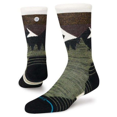 Stance Mid Wool Crew Socks Black / Medium (UK 5.5-8)-Black / Large (UK 8.5-11.5)-Black/Red / Medium (UK 5.5-8)-Black/Red / Large (UK 8.5-11.5)-Olive / Medium (UK 5.5-8) #- 53 Degrees North 