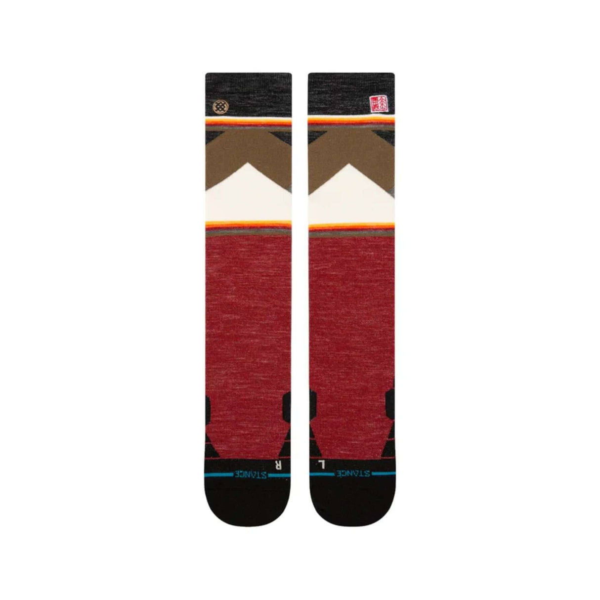 Stance Jimmy Chin Ultralight Wool Snow Socks Red / Medium (UK 5.5-8)-Red / Large (UK 8.5-11.5) #- 53 Degrees North 