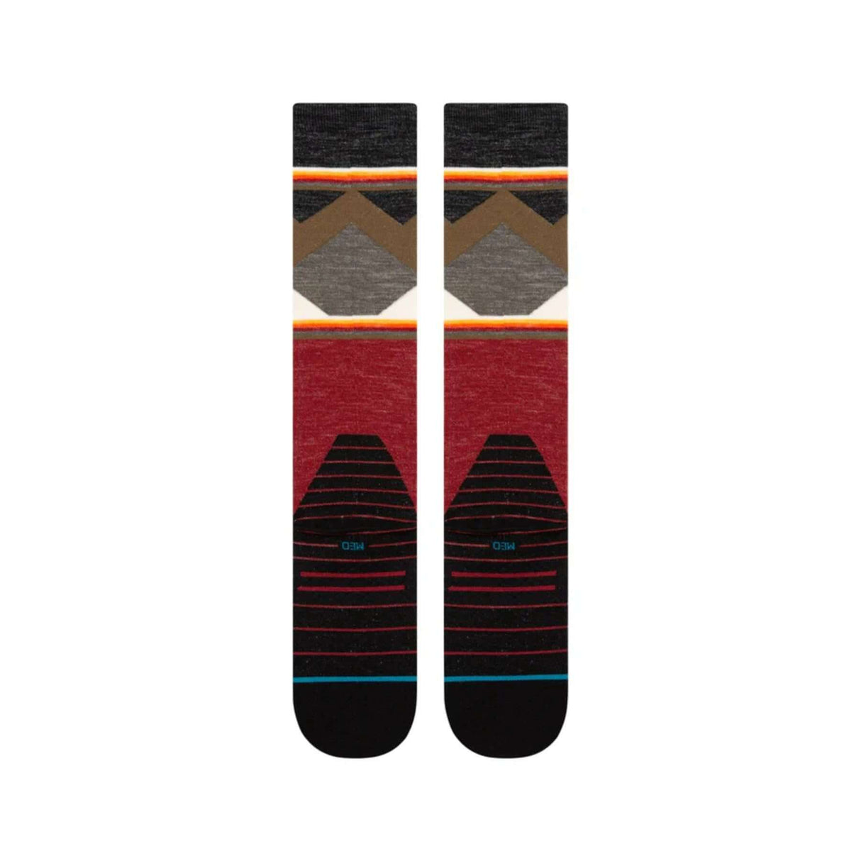 Stance Jimmy Chin Ultralight Wool Snow Socks Red / Medium (UK 5.5-8)-Red / Large (UK 8.5-11.5) #- 53 Degrees North 