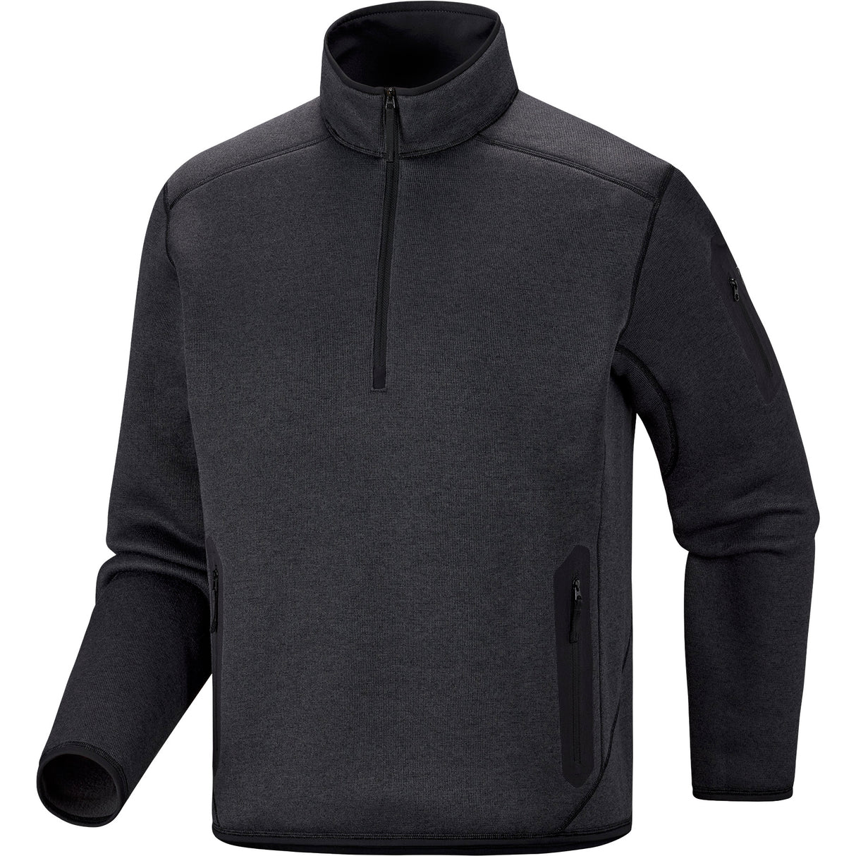 Arc'teryx Men's Covert 1/2 Zip Black Heather / Small - 53 Degrees North
