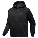 Arc'teryx Men's Emblem Fleece Full Zip Hoodie Black / Small-Black / Medium-Black / Large-Black / X-Large - 53 Degrees North 