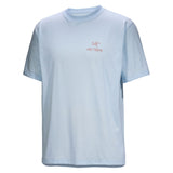Arc'teryx Men's Kragg SL Cotton Bird Word T-Shirt Alpine Blue/Stone Red / Small-Alpine Blue/Stone Red / Medium-Alpine Blue/Stone Red / Large-Alpine Blue/Stone Red / X-Large-24K Black / Small - 53 Degrees North 