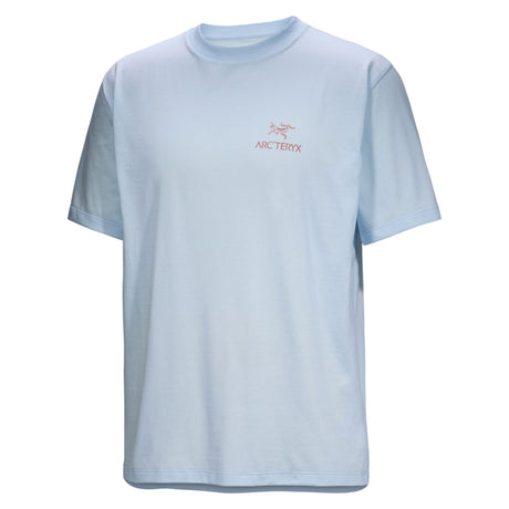 Arc'teryx Men's Kragg SL Cotton Bird Word T-Shirt Alpine Blue/Stone Red / Small-Alpine Blue/Stone Red / Medium-Alpine Blue/Stone Red / Large-Alpine Blue/Stone Red / X-Large-24K Black / Small - 53 Degrees North 