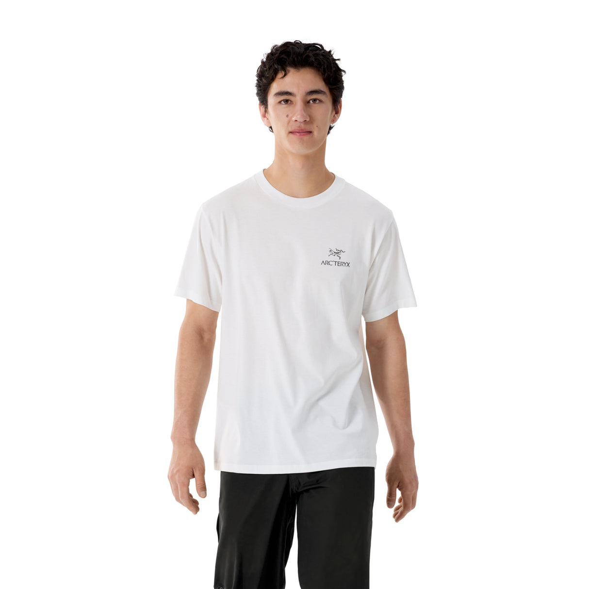 Arc'teryx Men's Kragg SL Cotton Bird Word T-Shirt Alpine Blue/Stone Red / Small-Alpine Blue/Stone Red / Medium-Alpine Blue/Stone Red / Large-Alpine Blue/Stone Red / X-Large-24K Black / Small - 53 Degrees North 