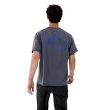 Arc'teryx Men's Kragg SL Cotton Bird Word T-Shirt Alpine Blue/Stone Red / Small-Alpine Blue/Stone Red / Medium-Alpine Blue/Stone Red / Large-Alpine Blue/Stone Red / X-Large-24K Black / Small - 53 Degrees North 