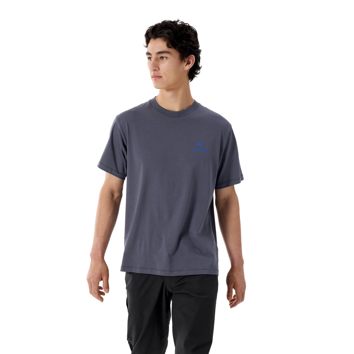 Arc'teryx Men's Kragg SL Cotton Bird Word T-Shirt Alpine Blue/Stone Red / Small-Alpine Blue/Stone Red / Medium-Alpine Blue/Stone Red / Large-Alpine Blue/Stone Red / X-Large-24K Black / Small - 53 Degrees North 
