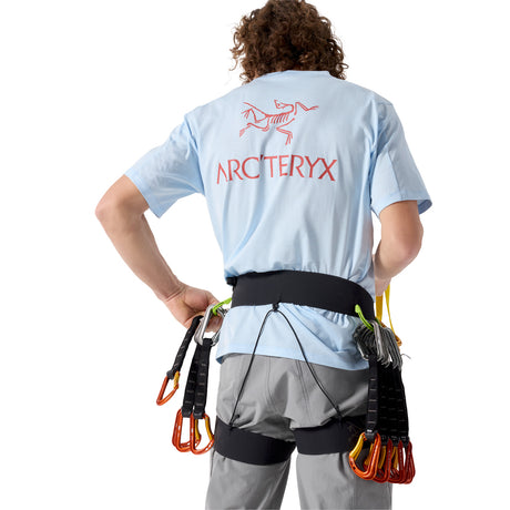 Arc'teryx Men's Kragg SL Cotton Bird Word T-Shirt Alpine Blue/Stone Red / Small-Alpine Blue/Stone Red / Medium-Alpine Blue/Stone Red / Large-Alpine Blue/Stone Red / X-Large-24K Black / Small - 53 Degrees North 