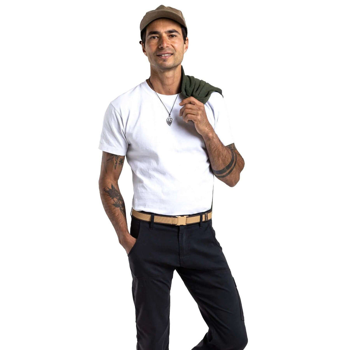 Arcade Carto Slim Belt Sand/Med Brown - 53 Degrees North 