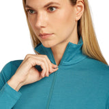 Icebreaker Women's 200 Oasis Long Sleeve Half Zip Topaz / X-Small-Topaz / Small-Topaz / Medium-Topaz / Large-Topaz / X-Large #- 53 Degrees North 