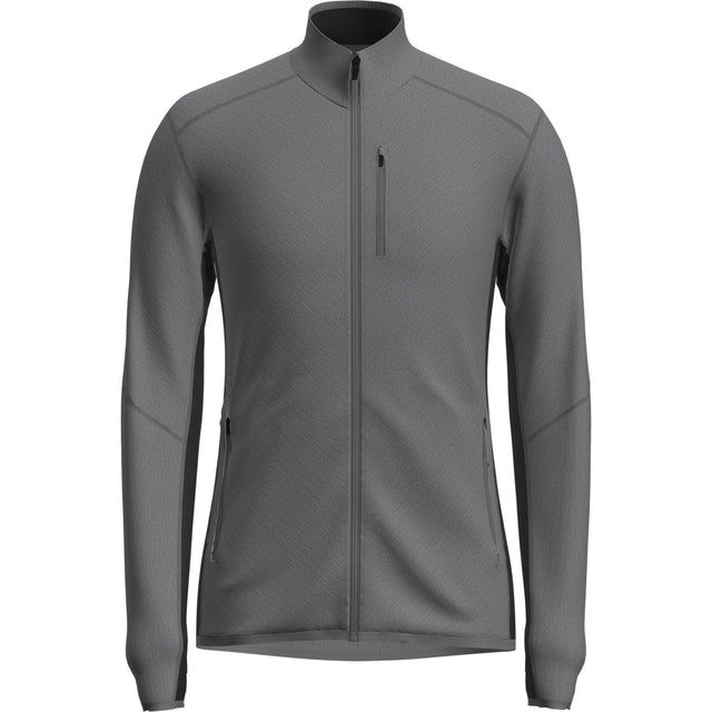 Icebreaker Men's Descender Long Sleeve Zip Jacket Jet Heather/Black / Small-Jet Heather/Black / Medium-Jet Heather/Black / Large-Jet Heather/Black / X-Large-Jet Heather/Black / XX-Large #- 53 Degrees North 