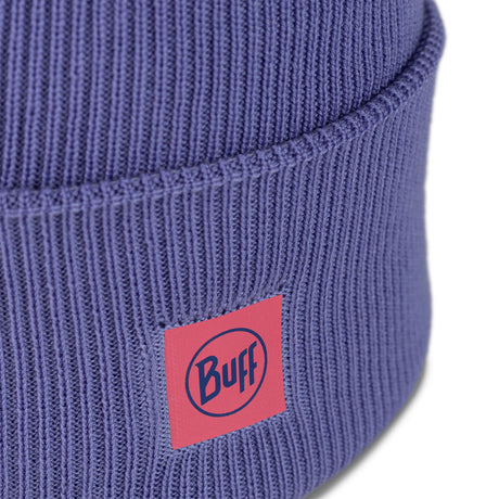 BUFF Crossknit Beanie Hat Solid Black-Solid Light Grey-Night Blue-Iris - 53 Degrees North 