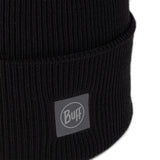 BUFF Crossknit Beanie Hat Solid Black-Solid Light Grey-Night Blue-Iris - 53 Degrees North 