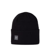 BUFF Crossknit Beanie Hat Solid Black-Solid Light Grey-Night Blue-Iris - 53 Degrees North 