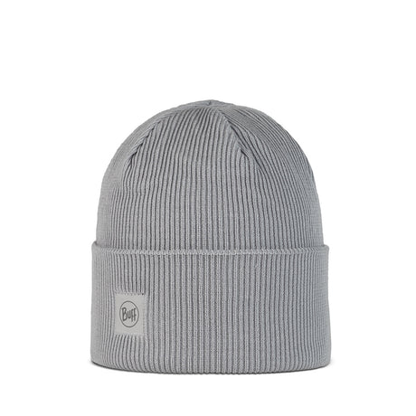 BUFF Crossknit Beanie Hat Solid Black-Solid Light Grey-Night Blue-Iris - 53 Degrees North 