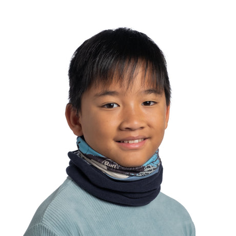 BUFF Kids' Polar Neck Gaiter Izzly Multi-Lalau Tulip Pink-Water-Damisar Multi-Chrysta Purple - 53 Degrees North 