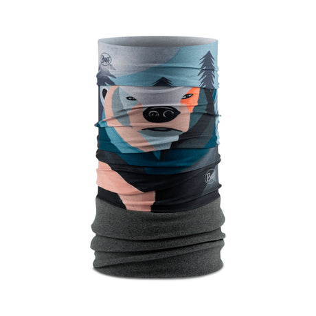 BUFF Kids' Polar Neck Gaiter Izzly Multi-Lalau Tulip Pink-Water-Damisar Multi-Chrysta Purple - 53 Degrees North 