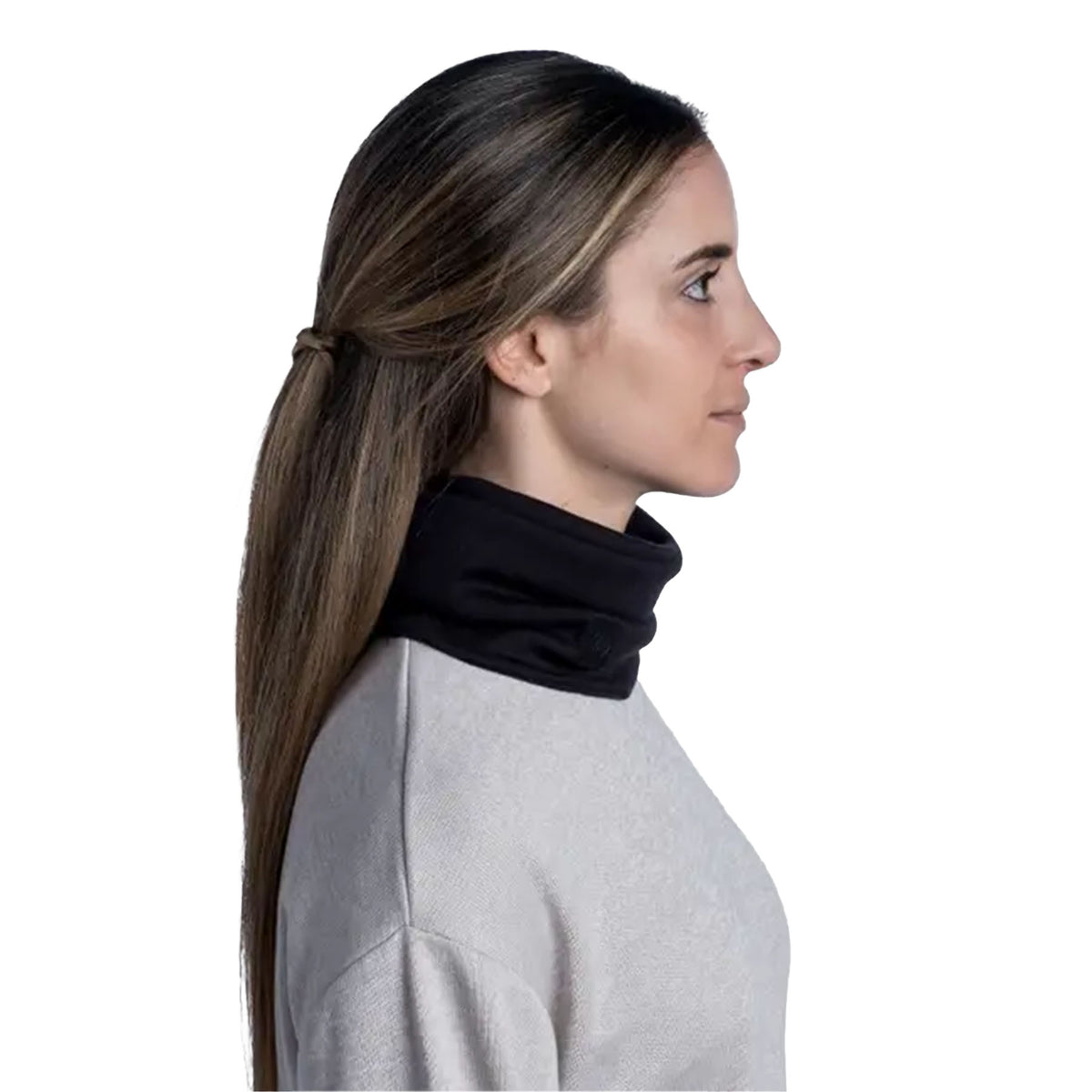 BUFF Merino Heavyweight Neck Warmer Solid Black - 53 Degrees North