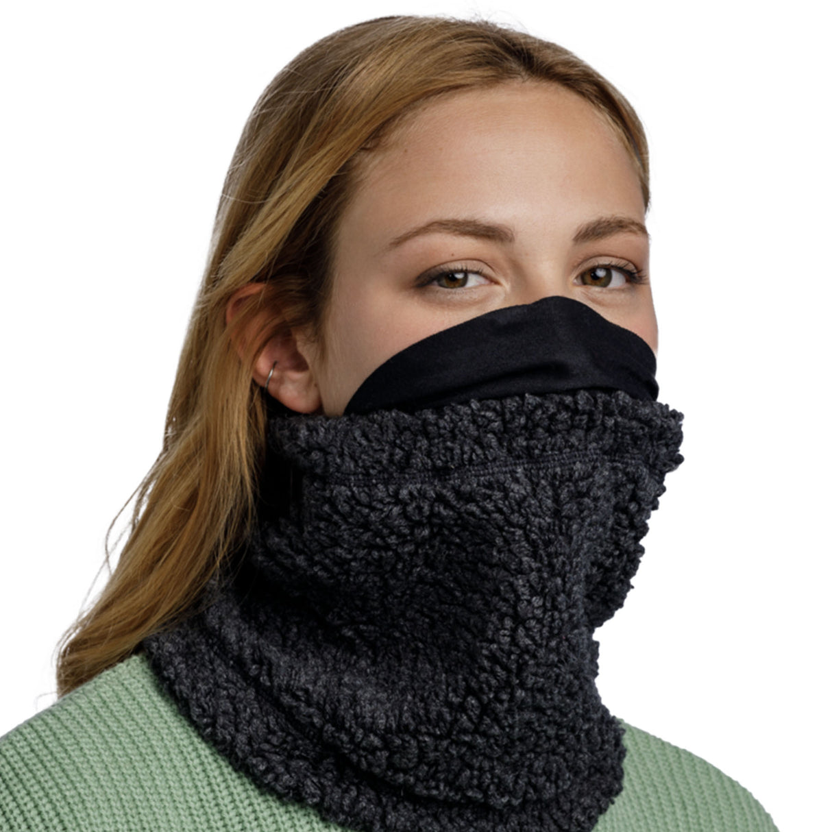 BUFF Switch Polar Neck Gaiter Solid Ice-Sold Black - 53 Degrees North 