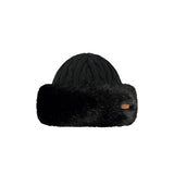 Barts Fur Cable Bandhat Black-White-Heather Brown - 53 Degrees North 