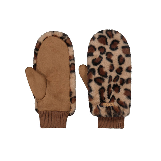 Barts Fur Mitts Print Brown-Black - 53 Degrees North 