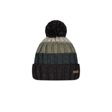 Barts Wilhelm Beanie Charcoal-Yellow-Cedar-Blue-Burgundy - 53 Degrees North 