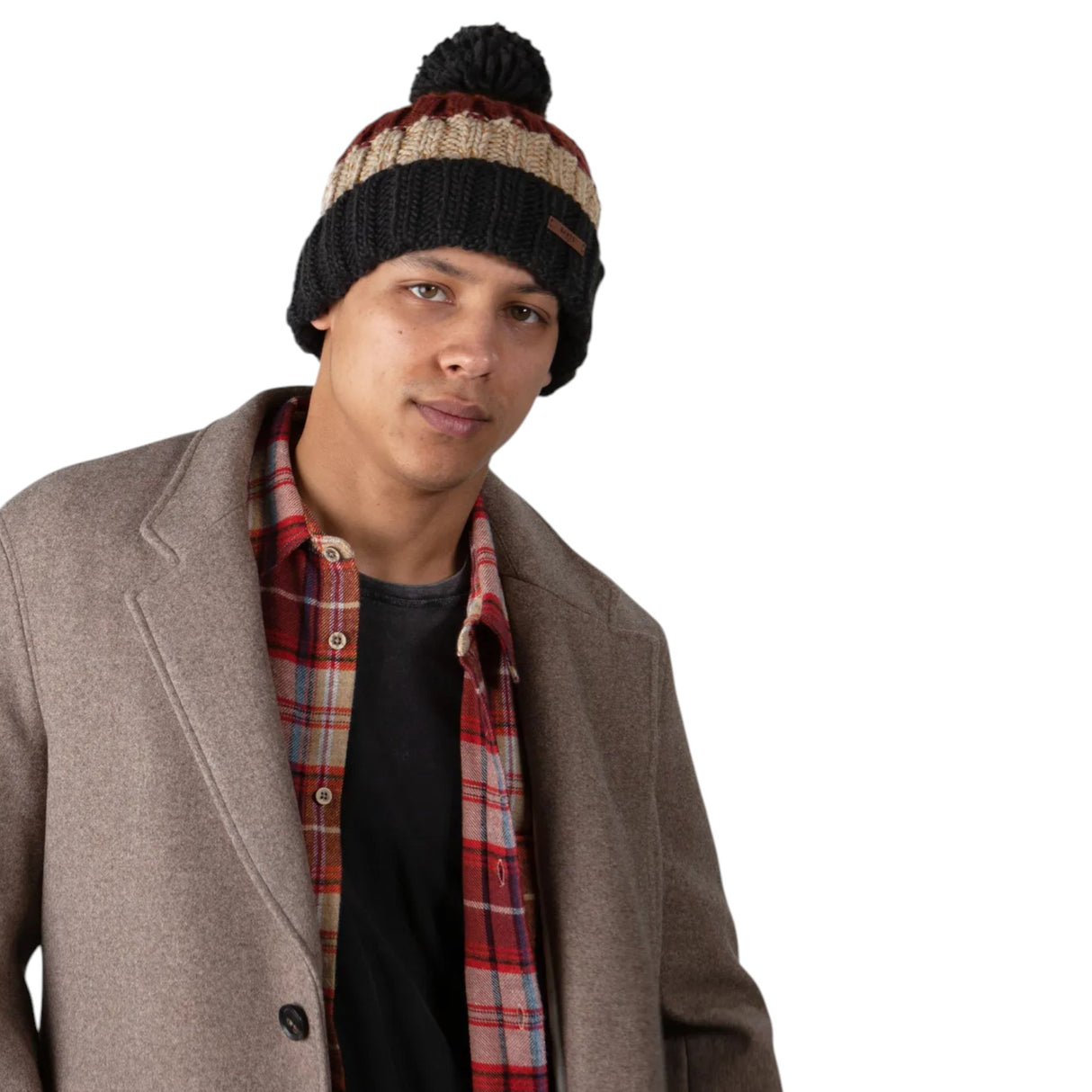 Barts Wilhelm Beanie Charcoal-Yellow-Cedar-Blue-Burgundy - 53 Degrees North 