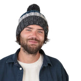 Barts Wilhelm Beanie Charcoal-Yellow-Cedar-Blue-Burgundy - 53 Degrees North 