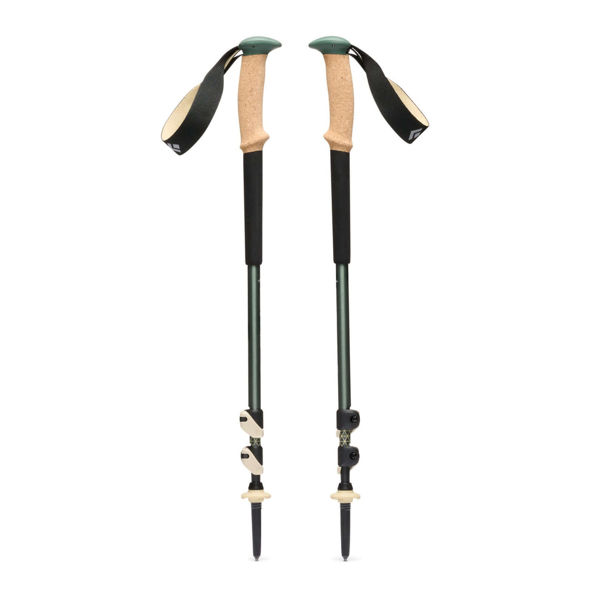 Black Diamond Trail Cork Trekking Poles Laurel Green - 53 Degrees North 