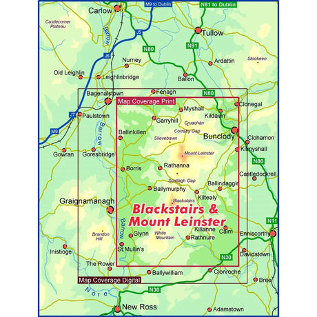 EastWest Mapping Blackstairs & Mount Leinster Map Default Title #- 53 Degrees North 