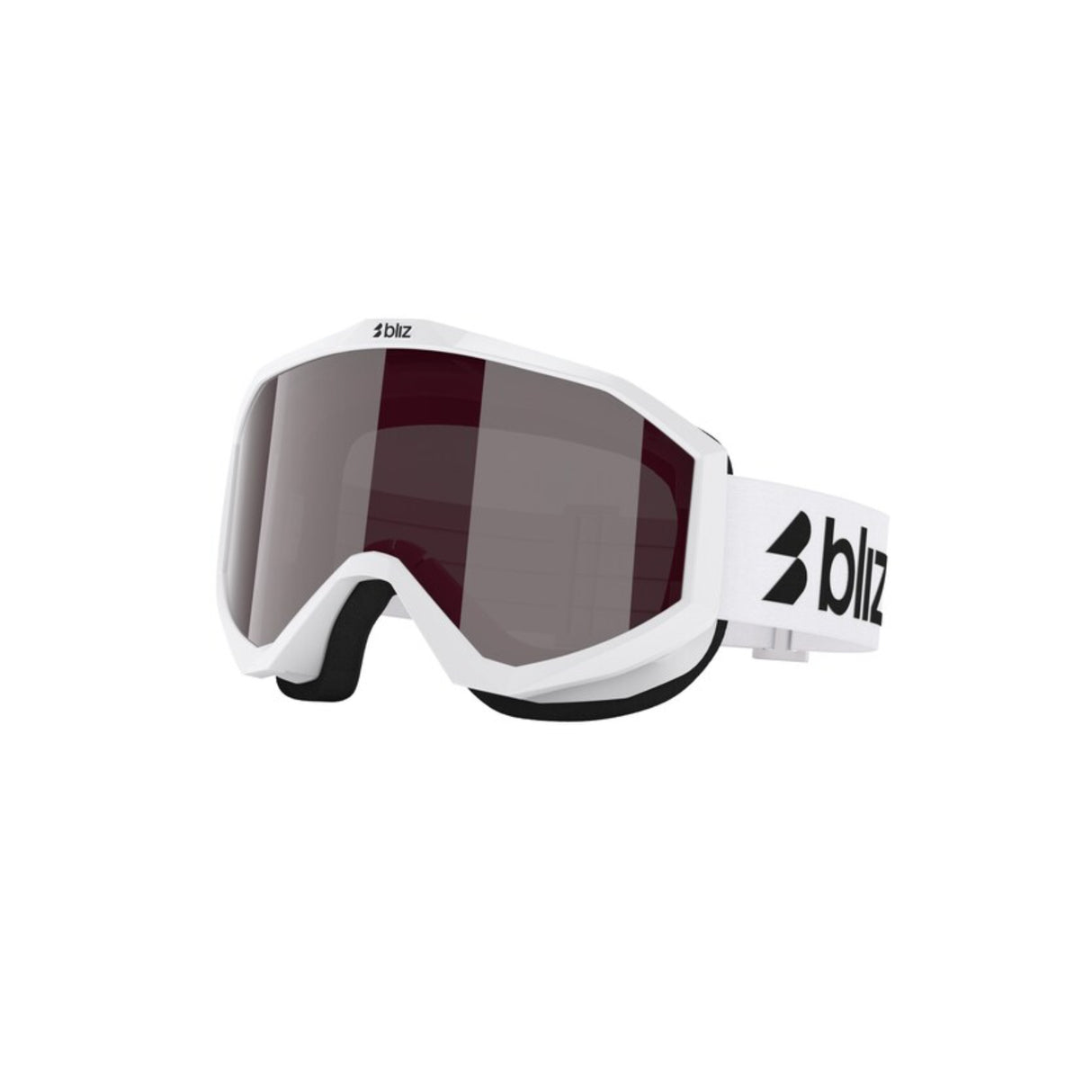 Bliz Liner Ski Goggles White/Black Logo / Pink/Silver Mirror - 53 Degrees North 