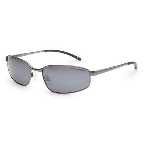 Bloc Square Polarised Grey Sunglasses Gun - 53 Degrees North 