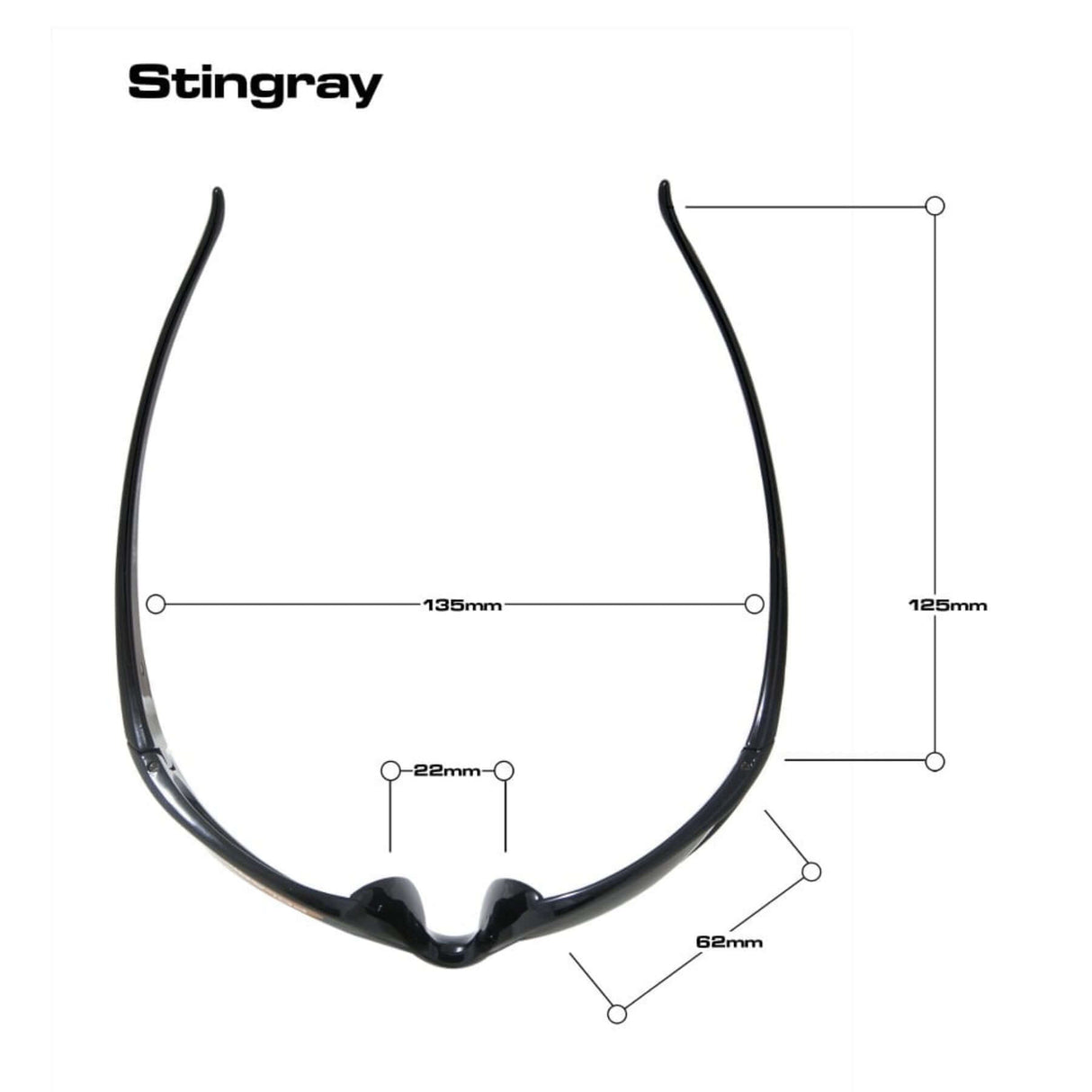 Bloc Stingray XR Polarised Grey Sunglasses Shiny Black - 53 Degrees North 