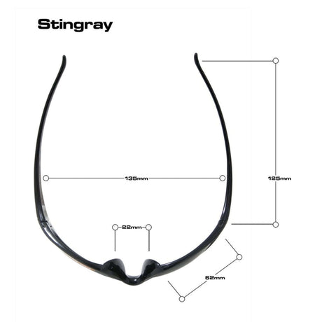 Bloc Stingray XR Polarised Grey Sunglasses Shiny Black - 53 Degrees North 