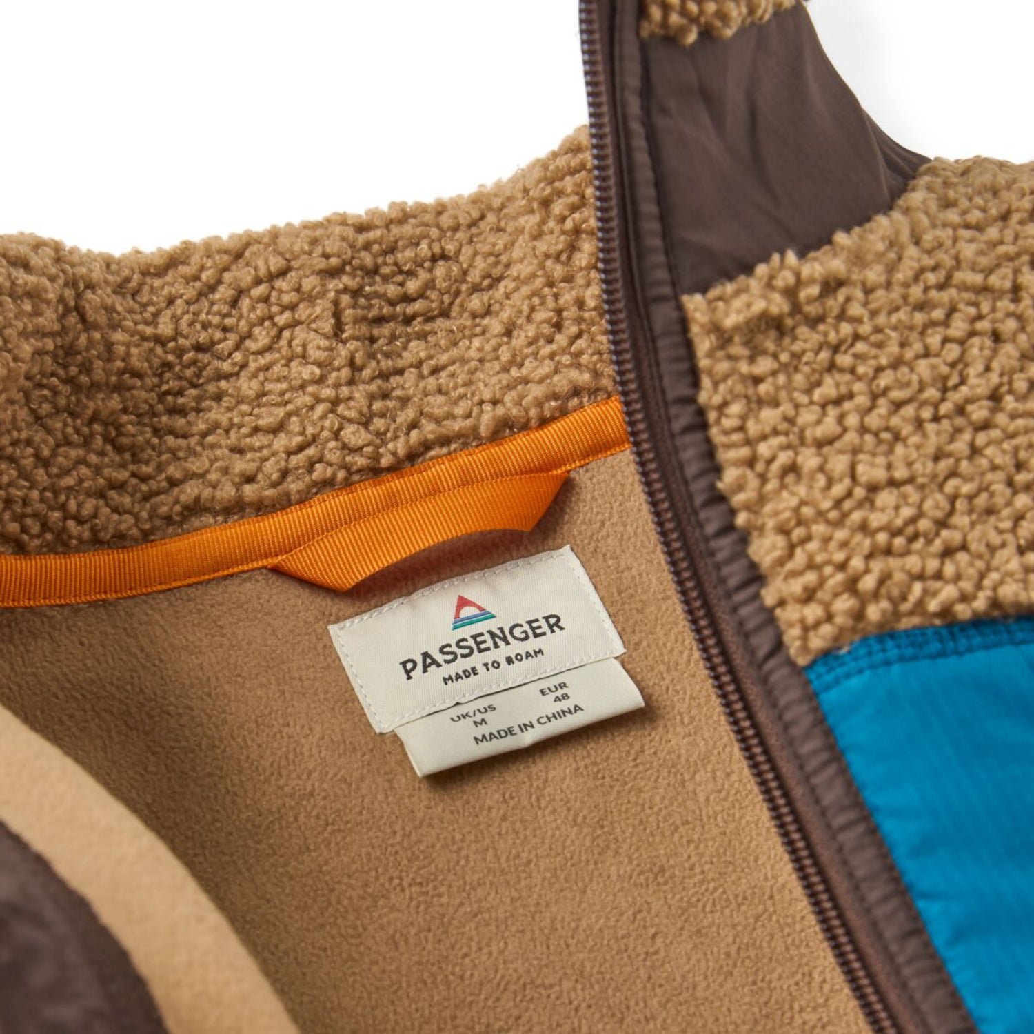 Passenger Men's Born Explorer Recycled Polar-Lined Sherpa Fleece Jacket Caramel/Espresso / Small-Caramel/Espresso / Medium-Caramel/Espresso / Large-Caramel/Espresso / X-Large #- 53 Degrees North 