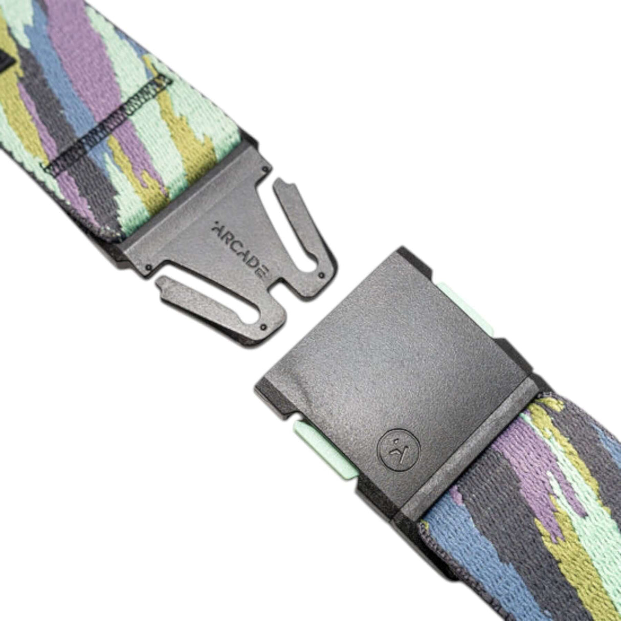 Arcade Brushstroke Slim Belt Coral / One Size-Mint / One Size #- 53 Degrees North 