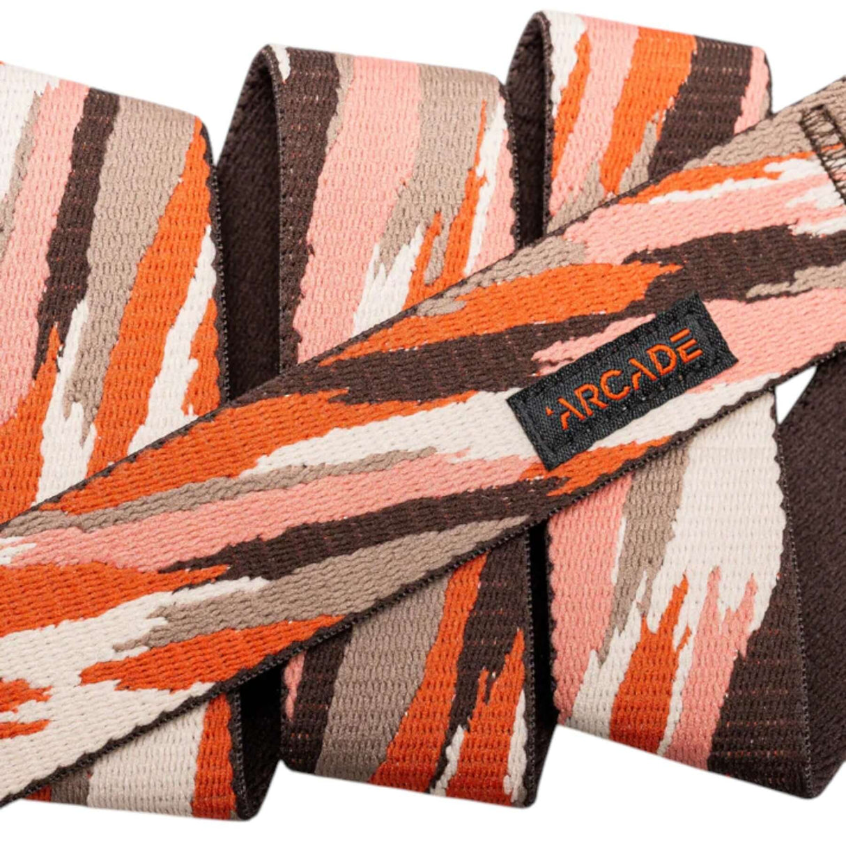 Arcade Brushstroke Slim Belt Coral / One Size-Mint / One Size #- 53 Degrees North 